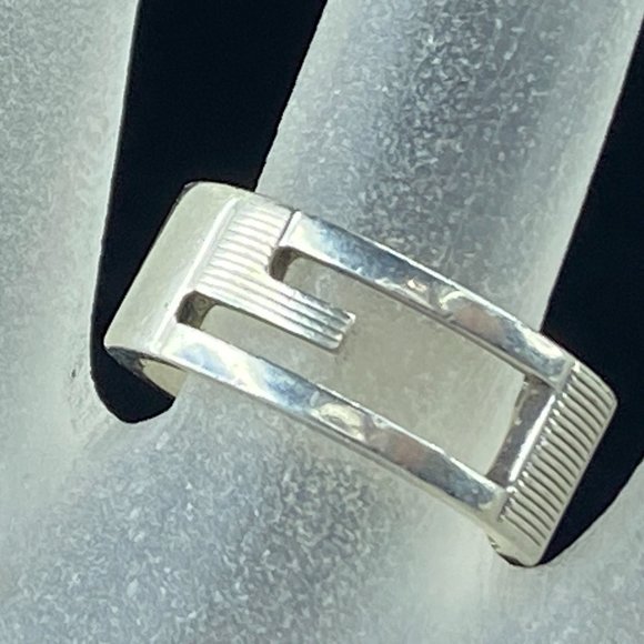 Italy Gucci Sterling silver signature G ring band 7.3g s6 - Picture 1 of 9